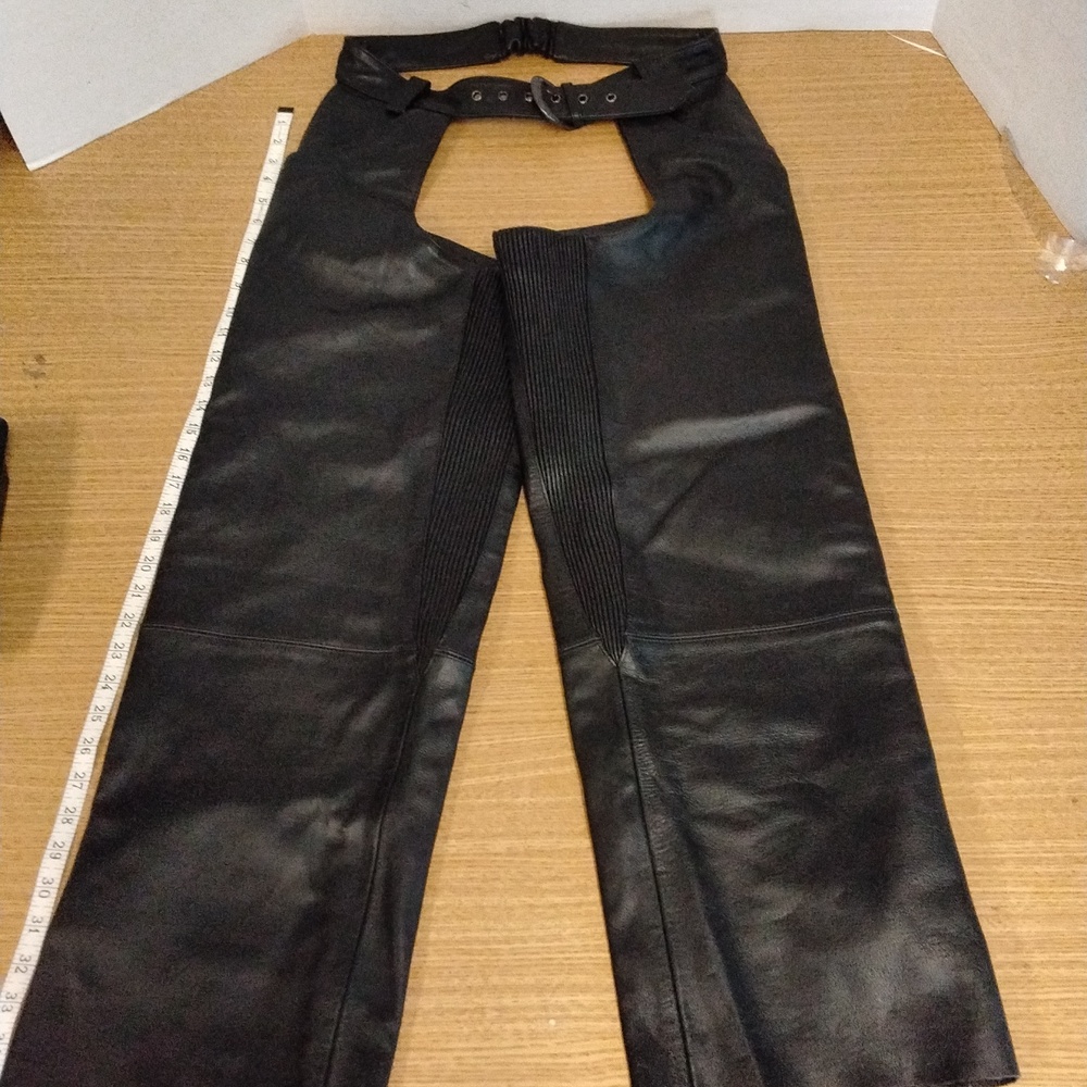 Harley-Davidson Black Leather Motorcycle Chaps